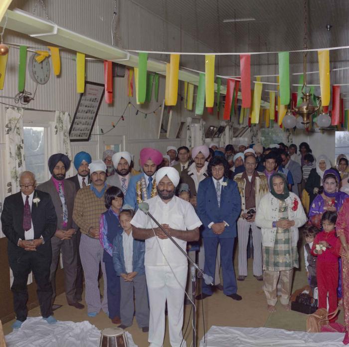 [Photo of Bhagwant S. Grewal and wedding guests]