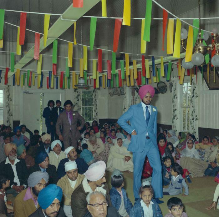 [Photo of Bhagwant S. Grewal and wedding guests]