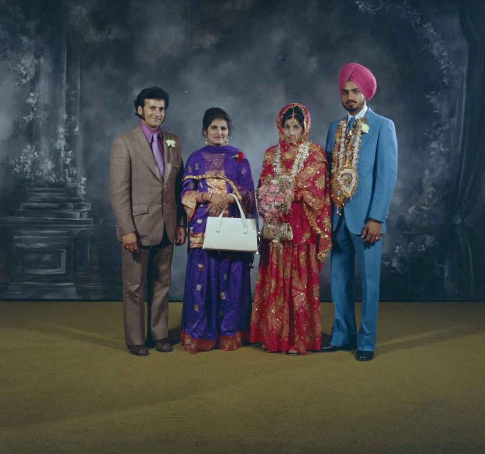 [Group portrait of Bhagwant S. Grewal, Cindy K. Gill, an unidentified man and an unidentified woman]
