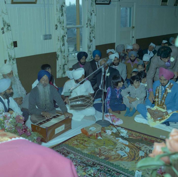 [Photo of Bhagwant S. Grewal and wedding guests]