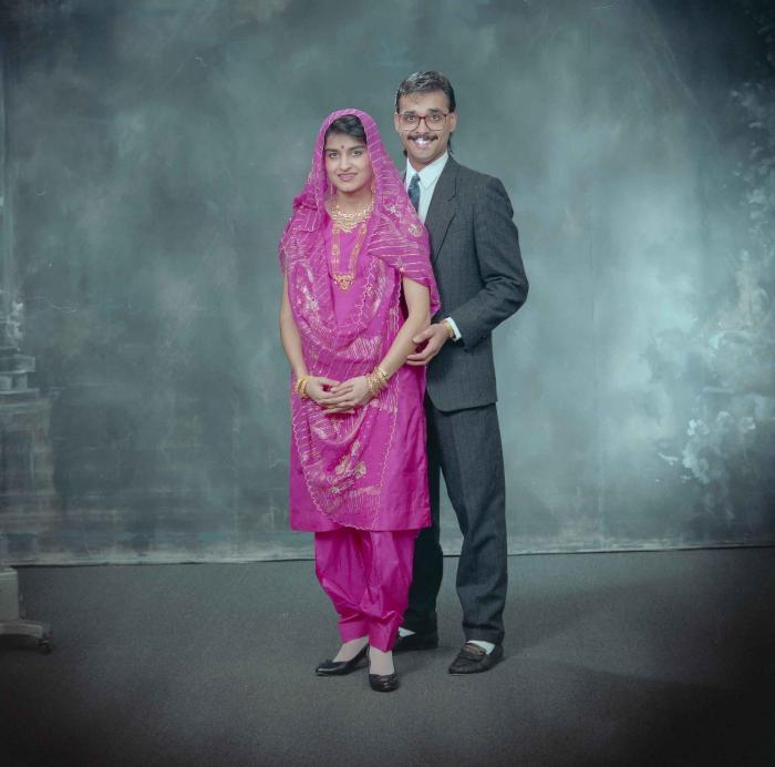 [Group portrait of Wendy Grewal and Harjinder Gill]