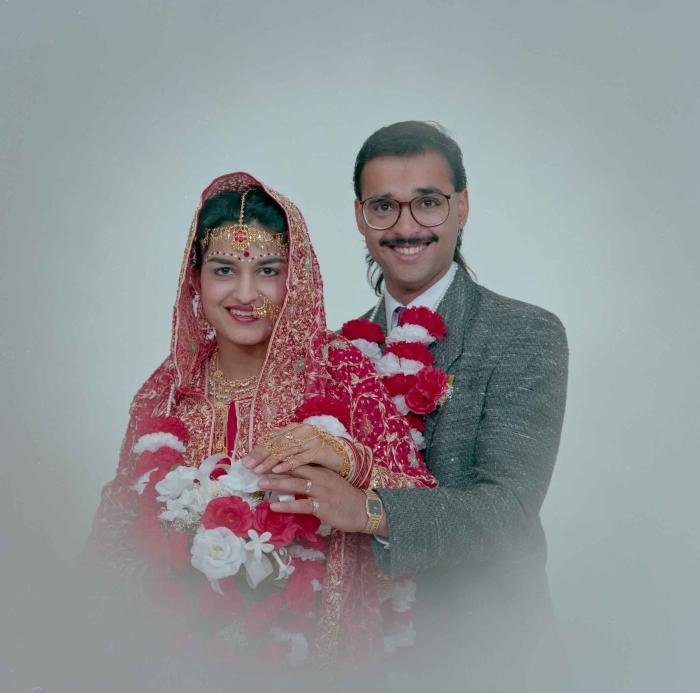 [Group portrait of Wendy Grewal and Harjinder Gill]