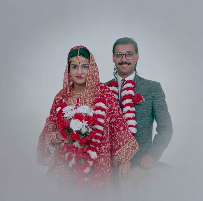 [Group portrait of Wendy Grewal and Harjinder Gill]