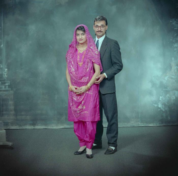 [Group portrait of Wendy Grewal and Harjinder Gill]