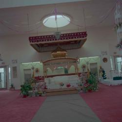 [Photo of the Prayer Room in the Gurdwara]