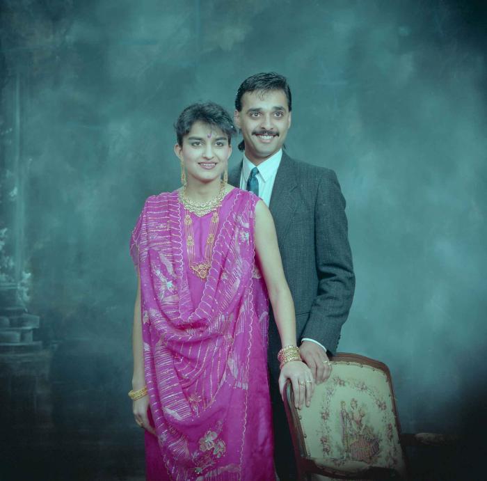 [Group portrait of Wendy Grewal and Harjinder Gill]