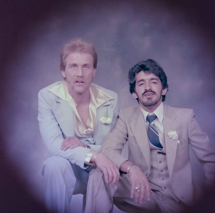 [Group portrait of David Gill and an unidentified man]