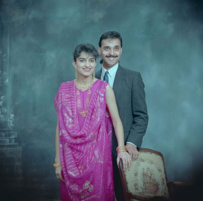 [Group portrait of Wendy Grewal and Harjinder Gill]