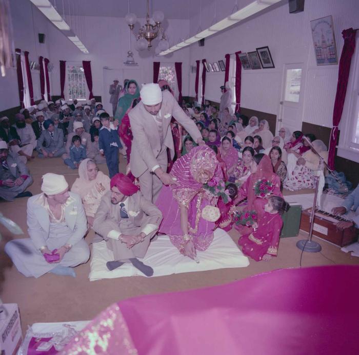 [Photo of David Gill and the wedding guests]