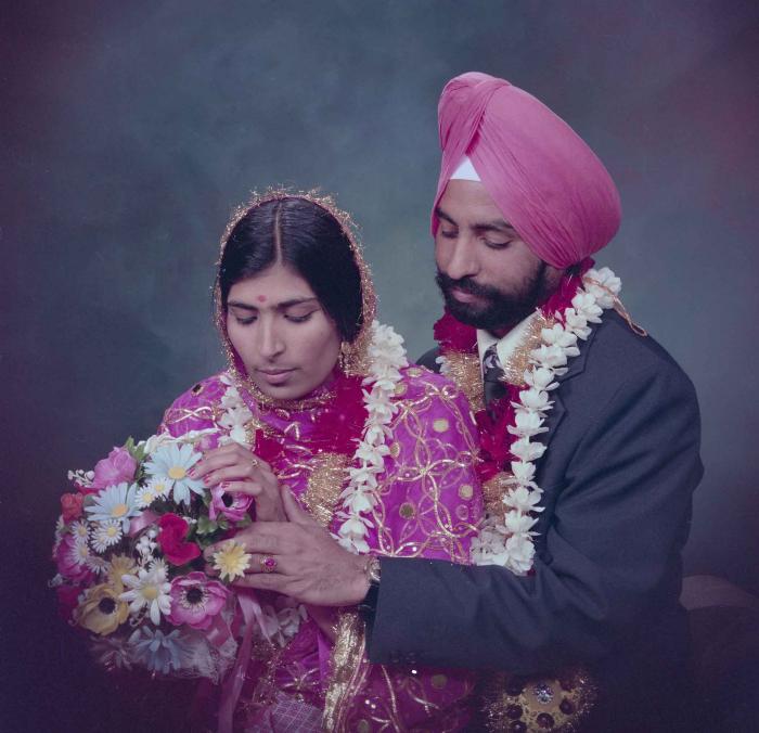 [Group portrait of Baljinder Gill and Gurcharach Dhaliwal]