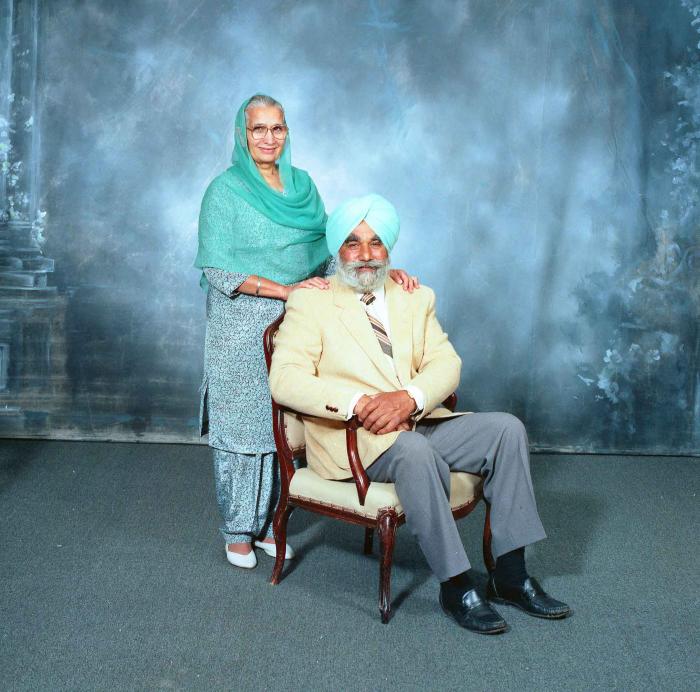 [Group portrait of Bains, Chattar Siingh and Bains, Narajan Kaur]
