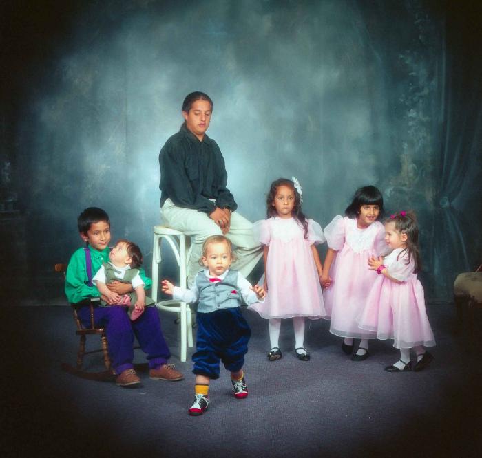 [Group photo of seven children]