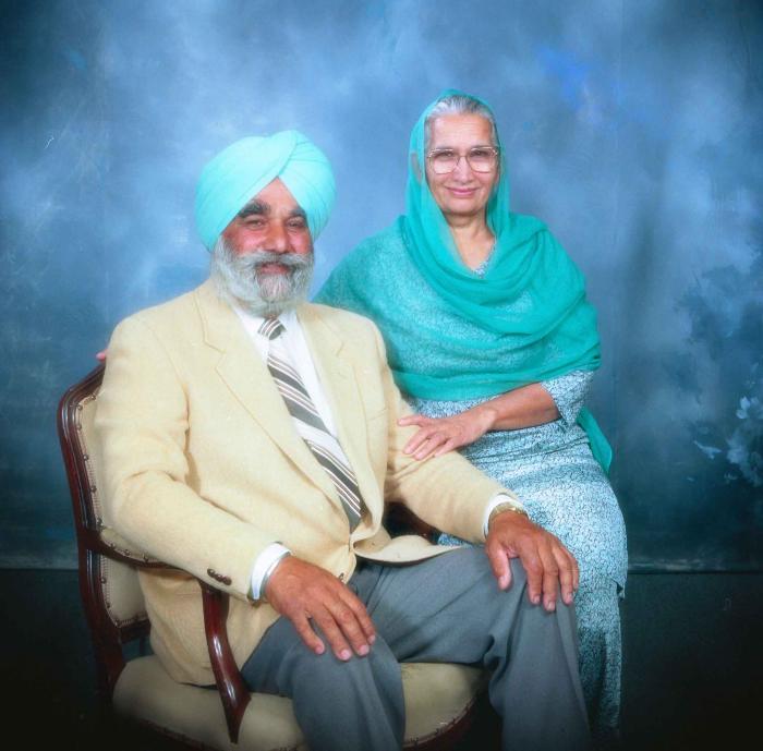 [Group portrait of Bains, Chattar Singh and Bains, Naranjan Kaur]