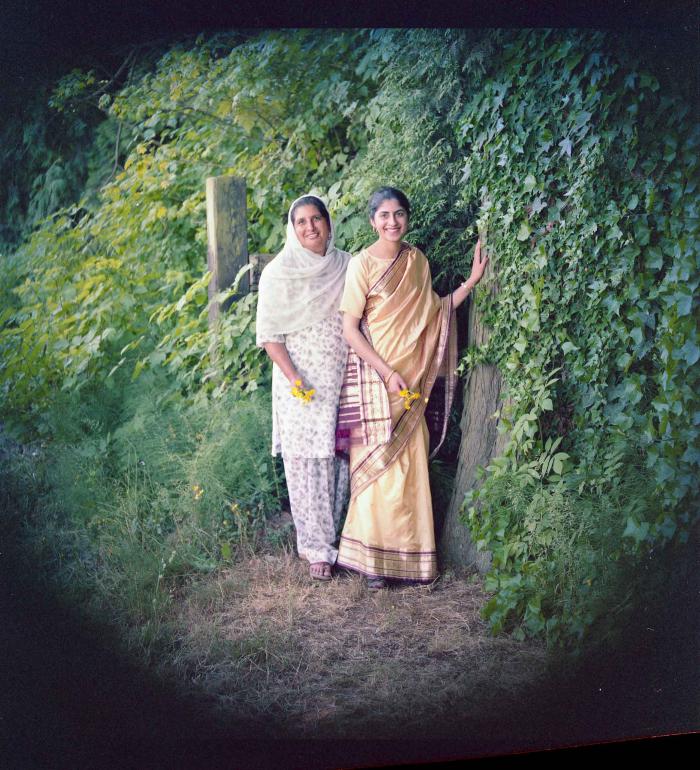 [Portrait of Sukhwinder Cheema and an unidentified  woman]