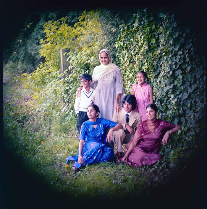 [Portrait of Rajinder Cheema with her family]