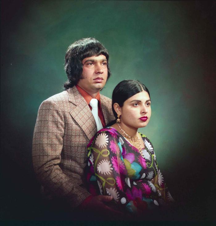[Portrait of Sukher Cheema and unidentified  woman]