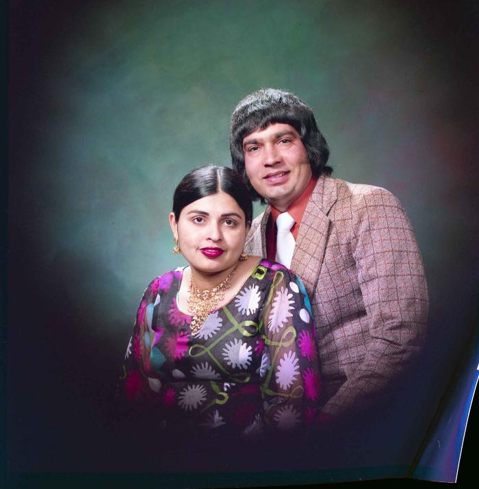 [Portrait of Sukher Cheema and unidentified  woman]