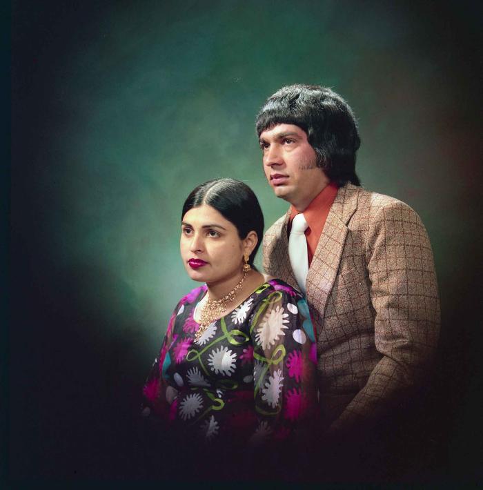 [Portrait of Sukher Cheema and unidentified  woman]