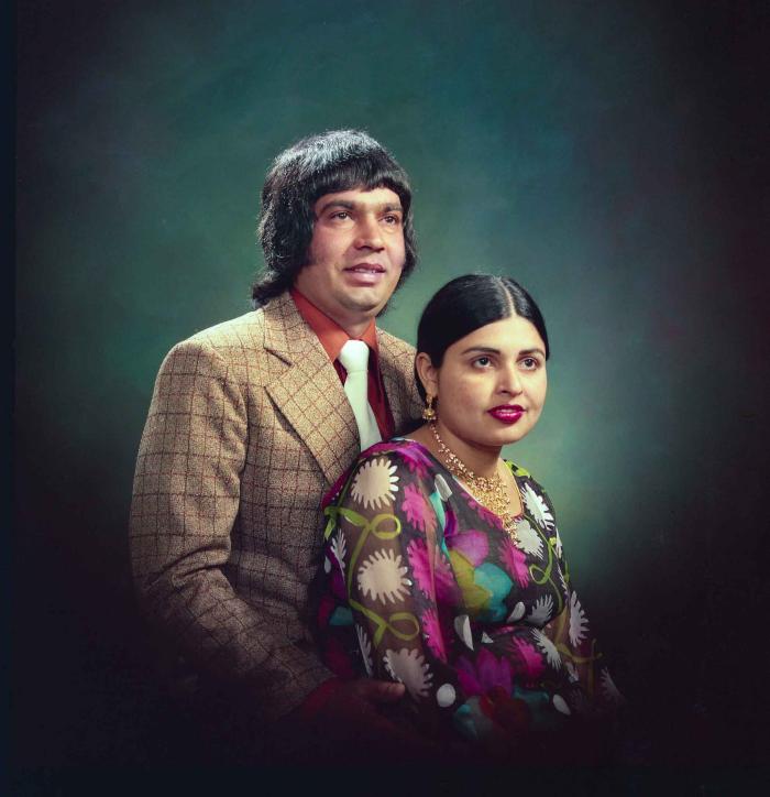[Portrait of Sukher Cheema and unidentified  woman]