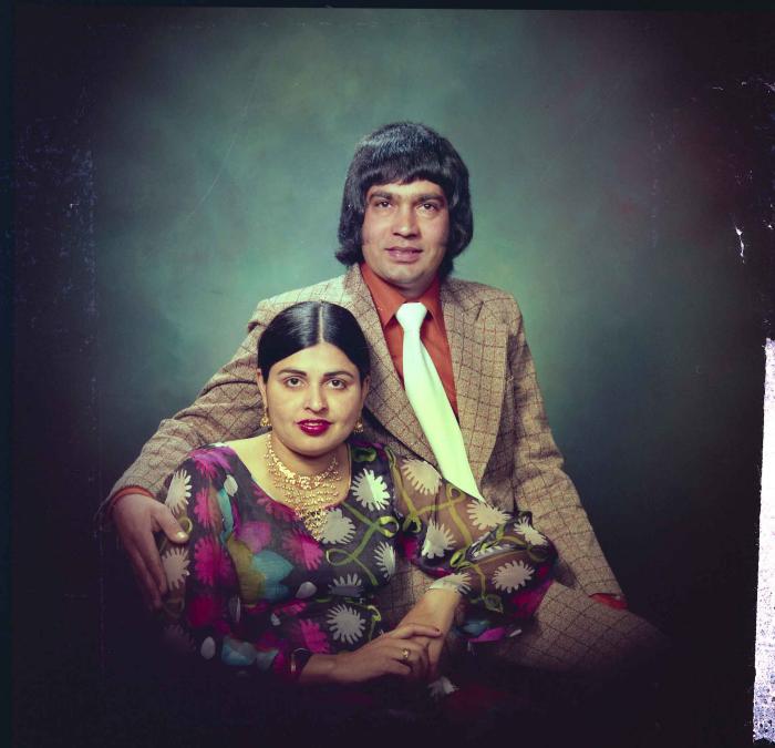 [Portrait of Sukher Cheema and unidentified  woman]
