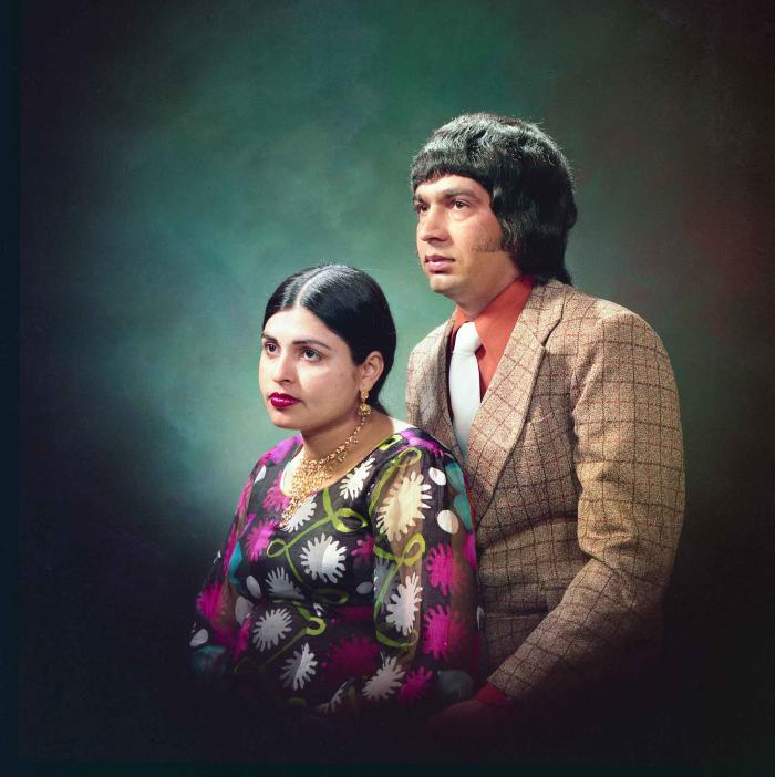 [Portrait of Sukher Cheema and unidentified  woman]