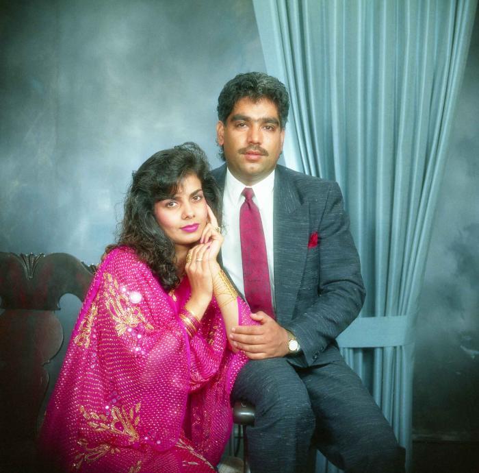 [Portrait of Gurpreet Cheema and unidentified woman]