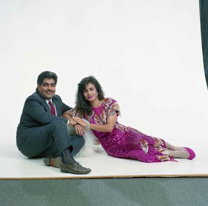 [Portrait of Gurpreet Cheema and unidentified woman]