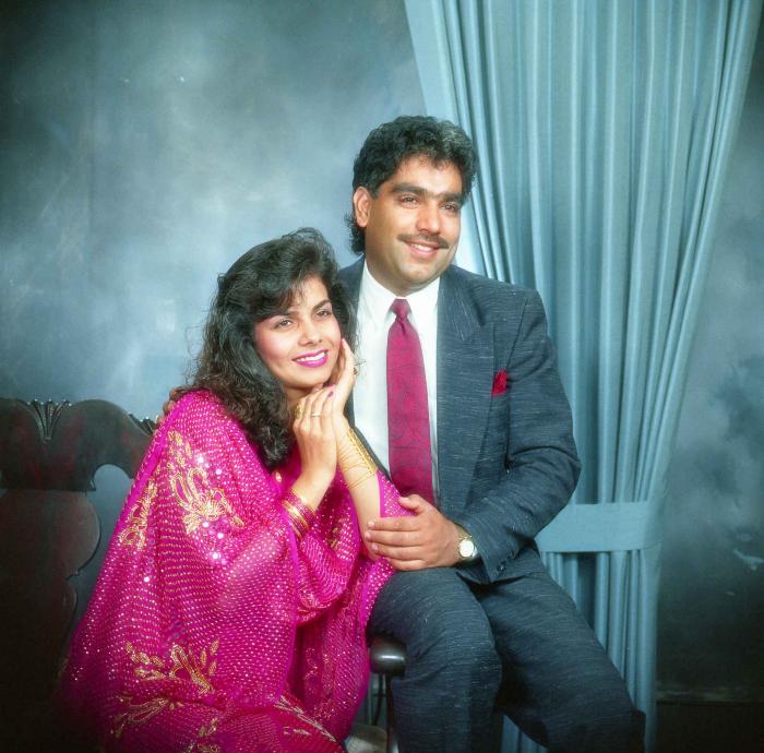 [Portrait of Gurpreet Cheema and unidentified woman]