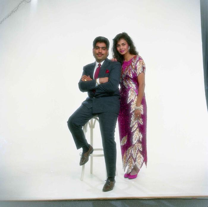 [Portrait of Gurpreet Cheema and unidentified woman]