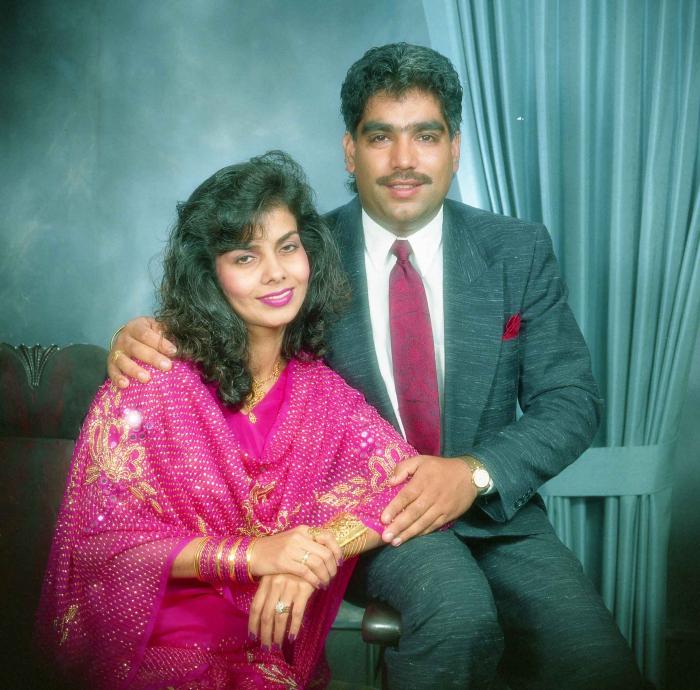 [Portrait of Gurpreet Cheema and unidentified woman]