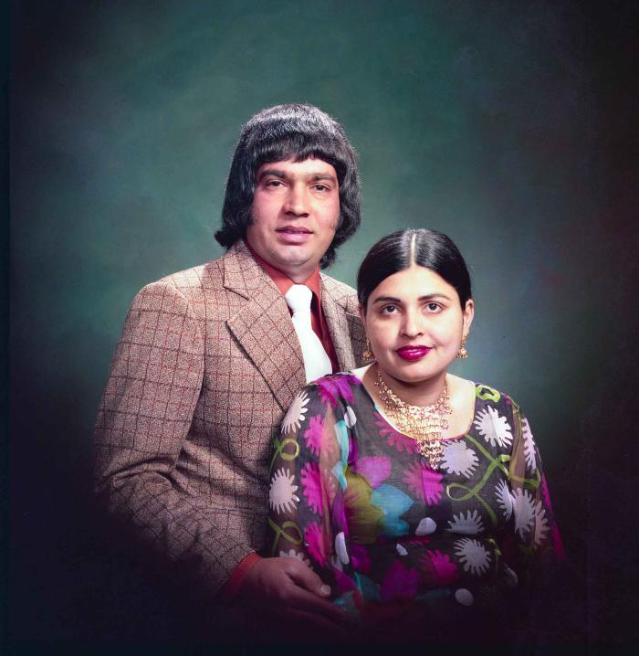 [Portrait of Sukher Cheema and unidentified  woman]
