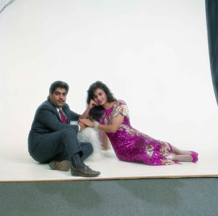 [Portrait of Gurpreet Cheema and unidentified woman]