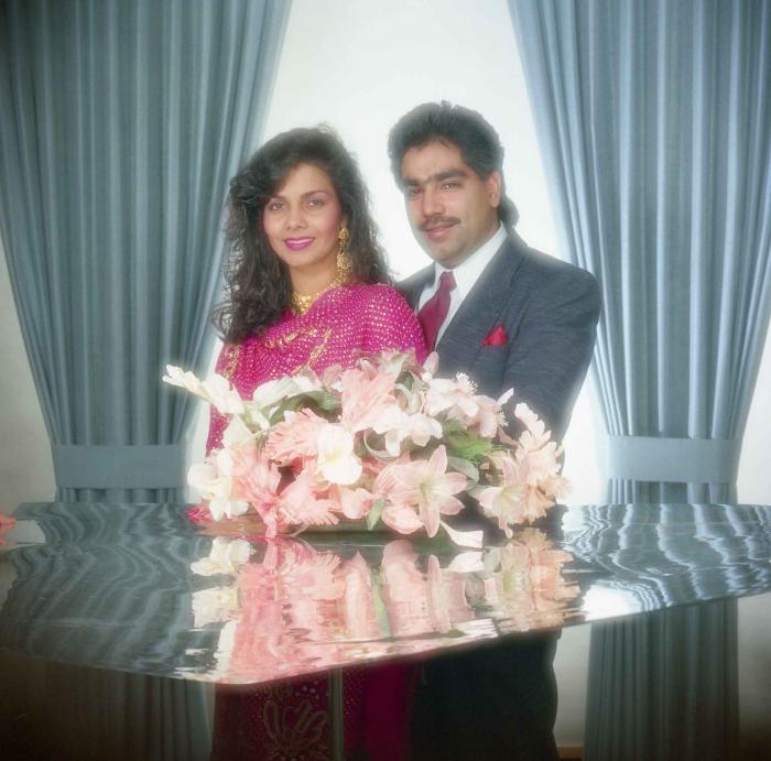 [Portrait of Gurpreet Cheema and unidentified woman]