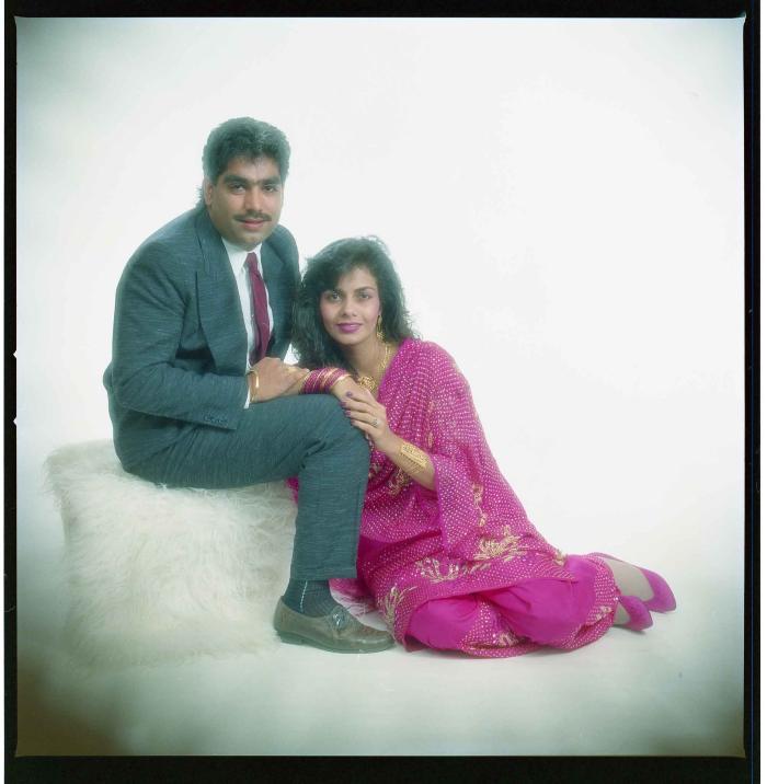 [Portrait of Gurpreet Cheema and unidentified woman]