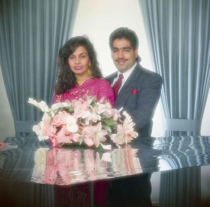 [Portrait of Gurpreet Cheema and unidentified woman]