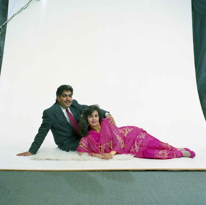 [Portrait of Gurpreet Cheema and unidentified woman]