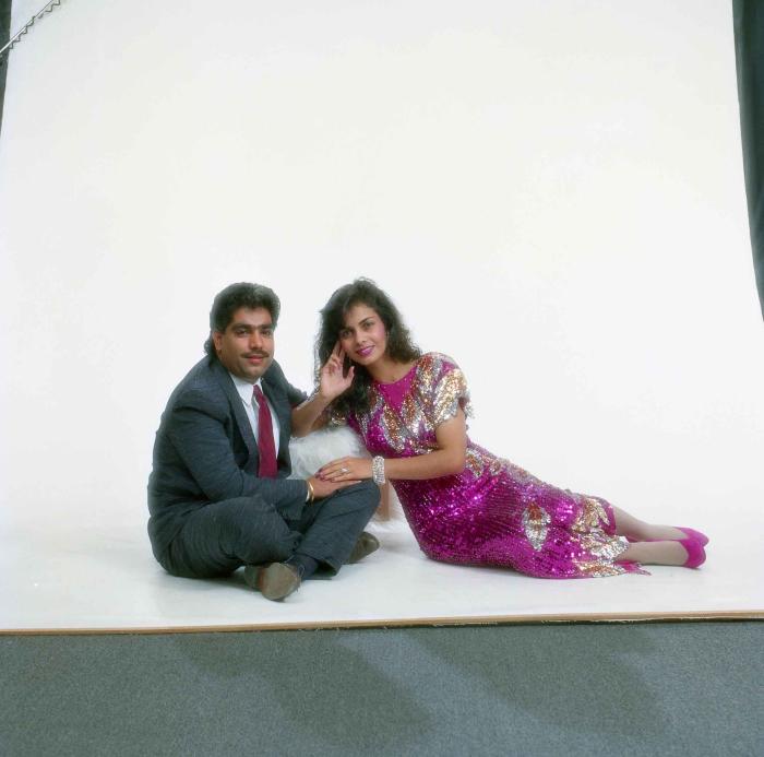 [Portrait of Gurpreet Cheema and unidentified woman]