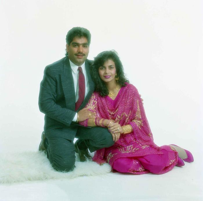[Portrait of Gurpreet Cheema and unidentified woman]