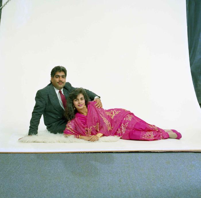 [Portrait of Gurpreet Cheema and unidentified woman]
