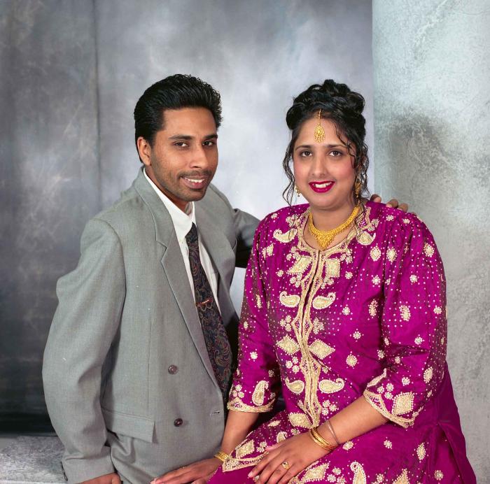 [Portrait of Gursharan and Amy Deol]
