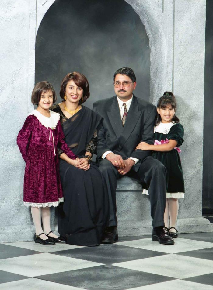 [Group photo of Gill and family]