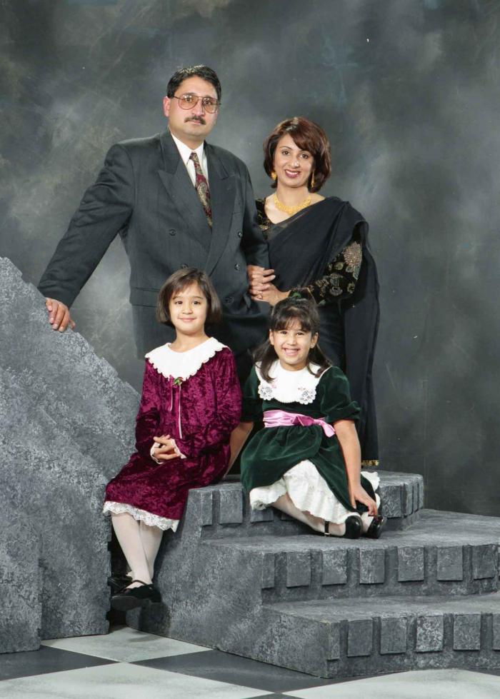 [Group photo of Gill and family]
