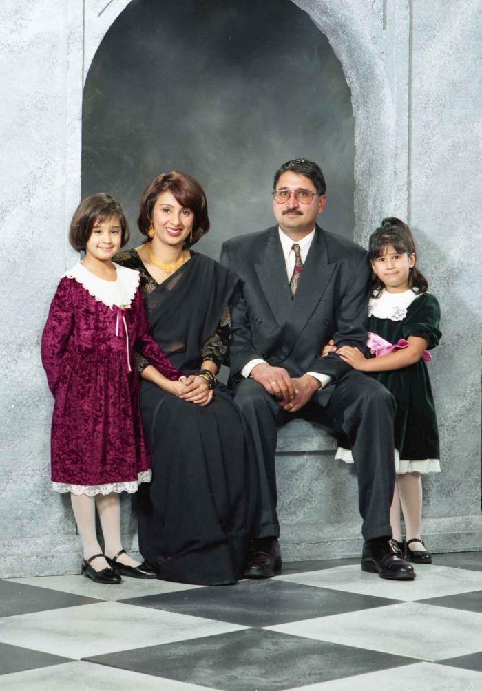 [Group photo of Gill and family]