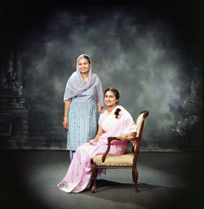[Portrait of Kalwant Gill and unidentified woman]