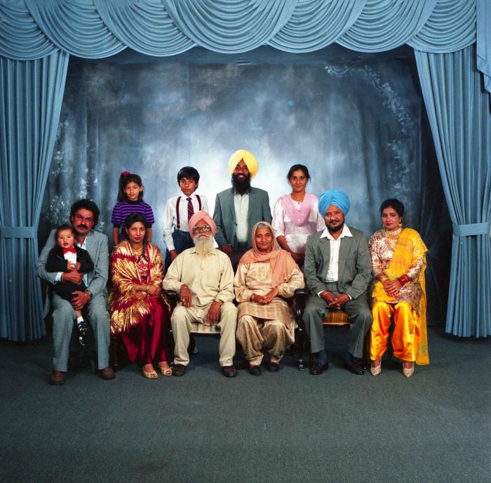 [Group photo of the family members of Harinder Gill]