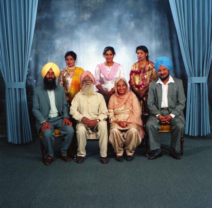 [Group photo of the family members of Harinder Gill]