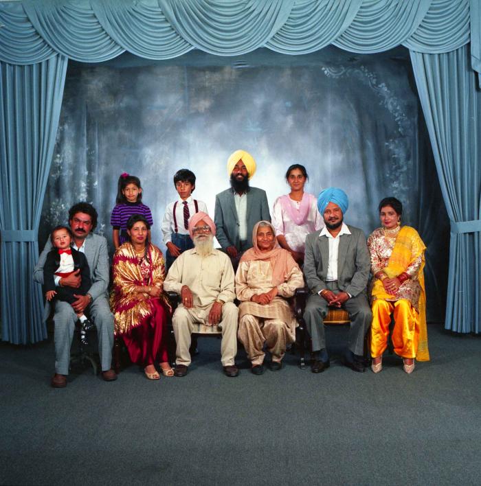 [Group photo of the family members of Harinder Gill]
