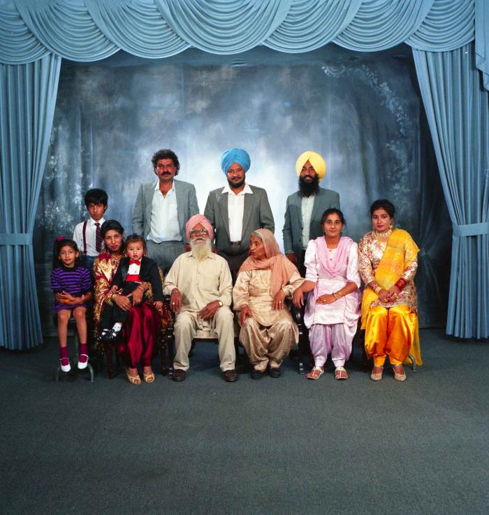 [Group photo of the family members of Harinder Gill]
