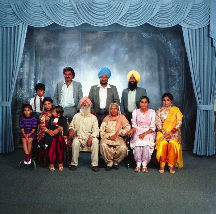[Group photo of the family members of Harinder Gill]