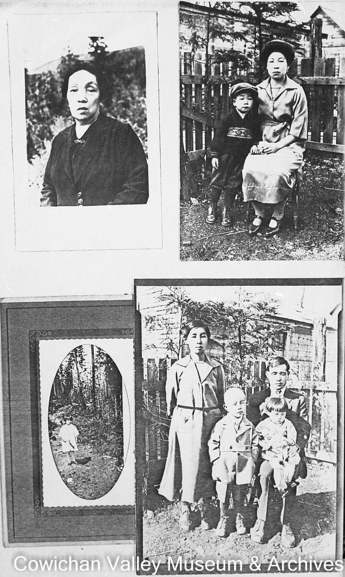 [Four photos containing portraits of unidentified family members]